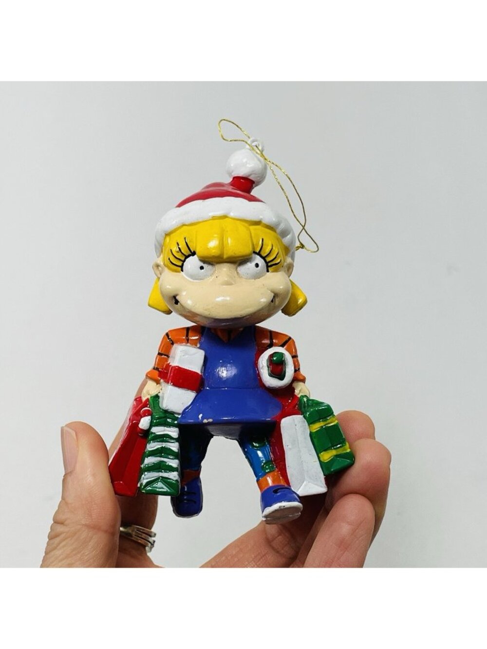Vintage Nickelodeon Rugrats Angelica Girl Pickles Christmas Ornament Kurt Adler